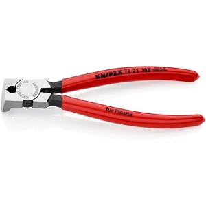 KNIPEX Polished Head Side Cutters for Plastics 160 mm Length 85 <b>Angled</b> Plastic Coated Knives & <b>Tools</b> - Product Image 1