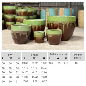 Urne de jardin en céramique émaillée de style américain classique, grande, résistante au gel, écologique, fabriquée à la main avec trou de drainage, pour l'extérieur, la maison et le jardin - Product Image 2
