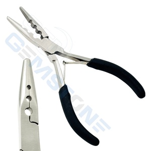 Professional 6.5 Inch Stainless Steel Long Nose 3-Hole Flat Mouth Hair Extension Pliers for Micro Rings Nano Beads - Product Image 6