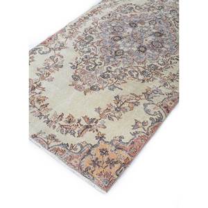 Alfombra de Lana Anudada a Mano, Color Beige Marrón Vintage, para Uso Doméstico, Sala de Estar, Pasillo, Entrada, Dormitorio Juvenil, Diseño de Medallón Rectangular - Product Image 2