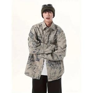 Chaqueta vaquera personalizada para hombre con bordado lavado Vintage 100% algodón Botón de cuerno Puffer para primavera Otoño Invierno - Product Image 5