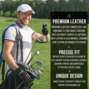 Gants de golf en tissu doux de meilleure qualité au design unique Gants de golf tout temps Promotion en gros Disponible en cuir de mouton - Product Image 4