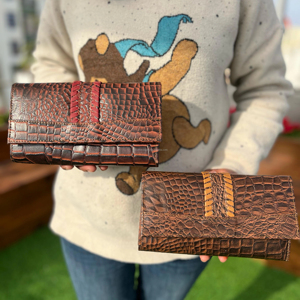 Nueva llegada de cuero genuino elegante Cartera de embrague Multi tarjetero monedero tarjeta de crédito Cartera de cuero de embrague para uso de las mujeres - Product Image 4