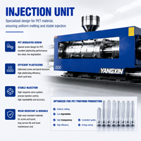 Máquinas de moldeo por inyección de espaciadores de plástico PET, hidráulicas y eléctricas, de alta velocidad, pequeñas y de tonelada pequeña, con servomotor rotatorio industrial Yangxin