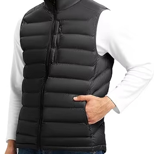 Venta Directa de Fábrica, Chaleco Acolchado con Cremallera Personalizado, Transpirable, de Alta Calidad, Informal, para Hombre, Invierno, 100% 220g, Cuello en V - Product Image 1