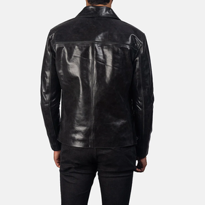 Veste en cuir noir mystique pour hommes et femmes, vêtements d'extérieur tendance - Product Image 3