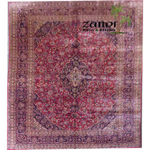 Alfombra persa Mashad única de su tipo, 13' x 9'4 - Product Image 1
