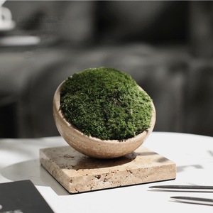 กระถางต้นไม้หินทรงกลมธรรมชาติทำด้วยมือกระถางสวนแบบทันสมัยสำหรับตกแต่งผนังห้องนั่งเล่นพื้นที่รับประทานอาหารกลางแจ้งในร่ม - Product Image 5