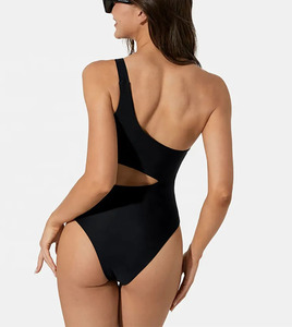 Traje de baño de carreras de verano 2025 personalizado OEM para mujeres y niñas traje de baño de secado rápido transpirable de Color sólido - Product Image 3