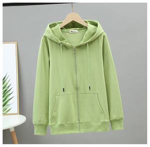 Fourniture en usine de sweats à capuche unisexes à fermeture éclair complète personnalisés de couleur unie sweats à capuche en coton vierge sweats à capuche pour hommes - Product Image 6