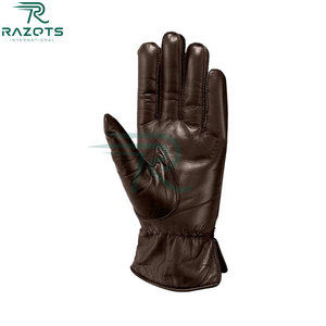 Razorts International Leather <b>Gloves</b> Wrist Length <b>Touchscreen</b> Compatible Thermal Breathable Outdoor Daily Use - Product Image 2