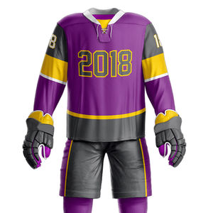 Nouvel Arrivage Maillot de Hockey sur Glace en Différentes Couleurs Concevez Votre Propre Uniforme de Hockey sur Glace Personnalisé Ensemble à Bas Prix Uniformes de Hockey sur Glace - Product Image 3