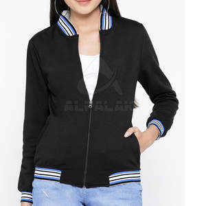 Veste tricotée d'hiver pour femmes de vente chaude avec traitement de couleur personnalisé à col montant respirant - Product Image 4