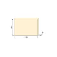 Escritorio de Oficina Pintado en Blanco Emuca España Modelo 7018812 1150x750mm con Madera de 30mm de Grosor