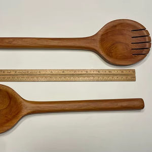 อุปกรณ์ครัวไม้สักธรรมชาติสำหรับทำอาหาร ช้อนไม้สำหรับครัว อุปกรณ์ครัวไม้แบบไม่ติดกระทะ ขายส่ง - Product Image 1