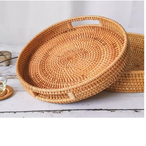 Bandeja rectangular de ratán al por mayor, bandeja de mimbre hecha a mano para vajilla y decoración del hogar, Vietnam - Product Image 3