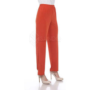 Pantalones acampanados de etiqueta privada para mujer, pantalones acampanados de Color sólido para mujer, pantalones acampanados con bolsillos laterales a la venta - Product Image 3
