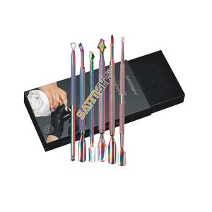 Kit de soin des ongles en acier inoxydable 5 pièces avec outils réutilisables à double extrémité et repousse-ongles pour manucure et pédicure - Cadeau de qualité supérieure - Product Image 4