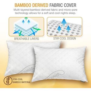 Confezione da 2 Cuscini Queen Size Premium Regolabili in Memory Foam Sminuzzato - Collezione Casa e Hotel - MB000188 - Product Image 6