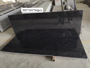 Markino แผ่นกระเบื้องหินแกรนิตสีดำดีไซน์ทันสมัยขัดมันพื้นผิวโบราณแบบขัดมันสำหรับห้องครัวภายนอกสวน - Product Image 5