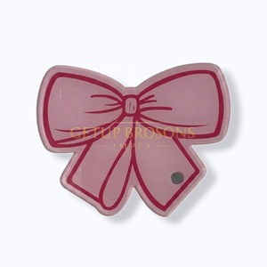 Sustainable Acrylic Solid Custom Pink Bow Shape Lash Tiles with <b>Magnet</b> Holder Eyelash Extension Tools - Product Image 6