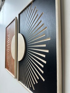 Tenture murale de bohème tissée à la main avec motif de diamant, panneau en bois fait à la main avec art textile moderne pour les intérieurs de couloirs - Product Image 4