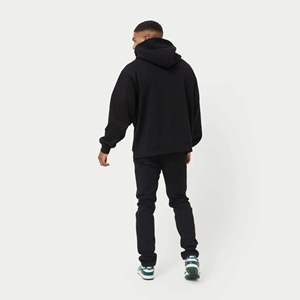 OEM de alta calidad Plain Heavyweight Fleece Logo Impreso Algodón Oversize Custom Unisex Hoodies Mens Black Hoodies para el invierno - Product Image 5