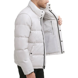 <b>Men's</b> High Quality Winter Style Bomber <b>Puffer</b> <b>Jacket</b> Stand Collar Canvas New Trendy Design Made Pakistan Para Jumper <b>Jacket</b> - Product Image 5