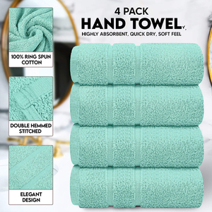 Ensemble de serviettes de bain d'hôtel de luxe, style uni, blanc, 100 % coton, pour la maison et l'hôtel - Product Image 4