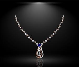 Lujo Miossanite diamante 14K blanco amarillo oro Acero inoxidable cúbico moda collar pendiente Boda nupcial conjuntos para mujeres - Product Image 2