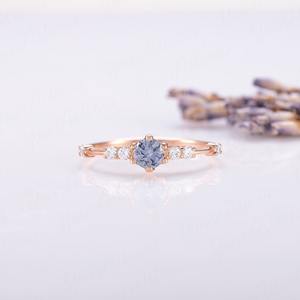 Anillo de plata estilo bohemio hecho a mano, joyería de plata de ley 925, anillo de tendencia de piedras preciosas Alexandra, joyería para mujer, regalo para ella - Product Image 1