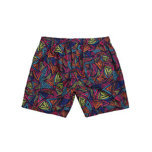 Pantalones cortos de playa de algodón 100% de alta calidad para hombre, pantalones cortos estampados con cierre de cordón, método de tejido de punto - Product Image 2