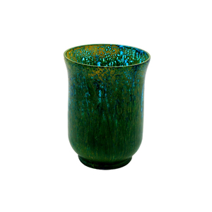 Juego decorativo de Navidad de 2 floreros de vidrio verde Aqua mármol maceta de tamaño mediano para la decoración del hogar y la Oficina - Product Image 1