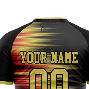 Maillots de football personnalisés sublimés prêts à être expédiés, meilleure qualité, manches courtes, col rond, coupe athlétique, design personnalisé disponible - Product Image 2