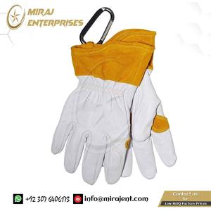 Guantes de fundición y soldadores a granel personalizados Guantes de soldadura de marca privada con logotipo y diseño personalizado de cuero natural - Product Image 3
