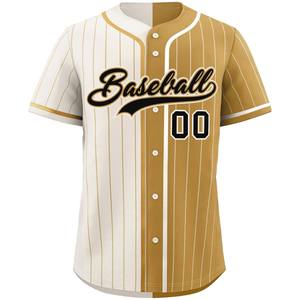 Maillot de baseball personnalisé tissu maille à séchage rapide chemise de softball boutonnée style professionnel matériel en sergé lettres brodées aspect USA - Product Image 5