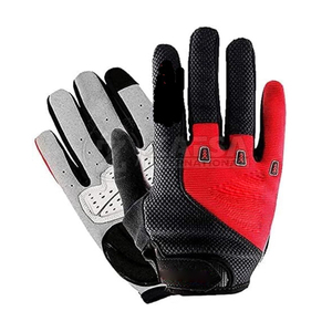 Custom Logo Accepted Full <b>Finger</b> Leather Cycling Gloves Eco-Friendly Anti-Slip Grip Wholesale - Product Image 2