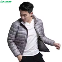 Behram International 定制男士冬季羽绒服时尚立领加厚蓬松羊毛保暖透气防风