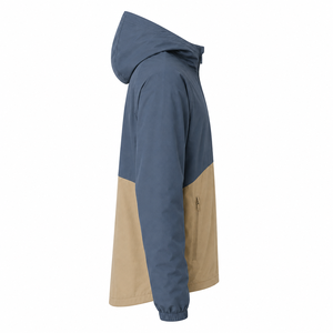Custom Men's Quarter Zip Windbreaker Jacket Waterproof Eco-Friendly Streetwear Hooded OEM ODM Private Label Manufacturer - Product Image 4
