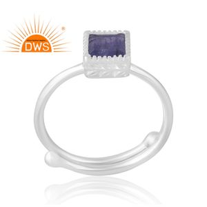 Meilleure vente 925 argent Sterling naturel Tanzanite pierre précieuse bague bijoux personnalisés pour les femmes cadeau pour elle - Product Image 1