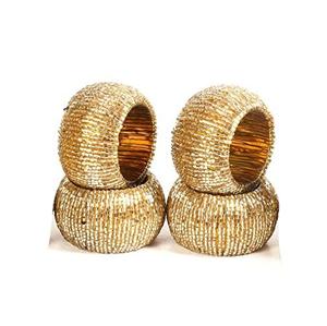 Vintage perles de rocaille rond de serviette pur à la main perles de rocaille rond de serviette Design Unique perlé rond de serviette entièrement personnalisé - Product Image 6