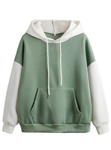 Sudaderas con capucha lisas en blanco personalizadas Casual Regular Fit Streetwear Bloque de color Manga larga 100% Sudaderas con capucha de algodón Unisex - Product Image 5
