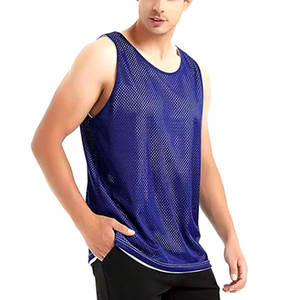 Uniforme de basket-ball pour hommes en maille réversible personnalisée de haute qualité maillot respirant dernier logo imprimé par transfert de chaleur usure bon marché - Product Image 3