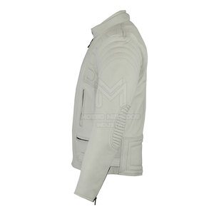 2024 Best Selling Custom Men's Motorbike <b>Jacket</b> <b>Plus</b> <b>Size</b> Low MOQ Sheep Skin Leather High Street Style - Product Image 3