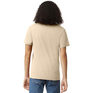 Camiseta Ligera Gris para Mujer, Manga Corta, Cuello en V, Lisa, Casual, Holgada - Product Image 4