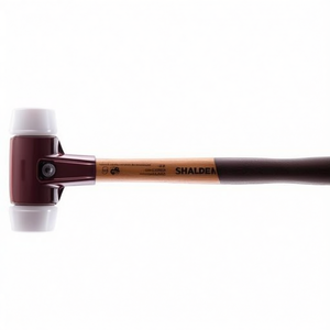 Marteau à tête souple SIMPLEX avec finition blanche superplastique HALDER, longueur 490 mm, diamètre de la tête 80 mm, pour bois de dureté moyenne - Product Image 3