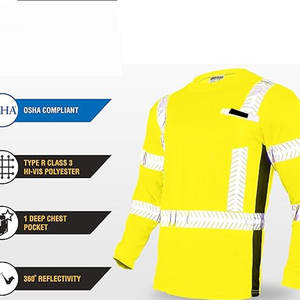 Camisa de manga larga de alta visibilidad ligera totalmente personalizada Servicio OEM para ropa de seguridad - Product Image 3
