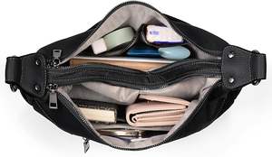 Bolso de mano OEM de piel auténtica para mujer, elegante diseño de piel de vaca con logotipo personalizado, bolso de hombro de moda de lujo para mujer, venta al por mayor - Product Image 4