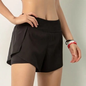 Short de compression double couche pour femme avec soutien des cuisses, en tissu sport double épaisseur, idéal pour le fitness, la course et le volleyball - Vente chaude - Product Image 3