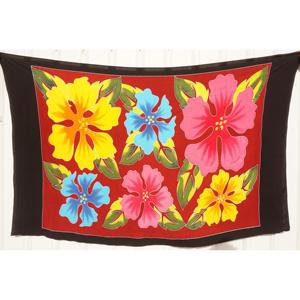 Pareos Hawaianos Pintados a Mano 100% Rayón de Alta Calidad, Ropa de Playa Personalizada al por Mayor, Cubierta para las Islas del Pacífico Asiático HPGU065-03-200 - Product Image 1